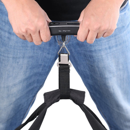 Cantar Digital de Mana Curea, , Cantar Portabil, Cantarire Bagaje, Capacitate 50 kg, Functie de Tara, 12.5 x 2.8 x 2.8 cm, Alb-Negru [8]