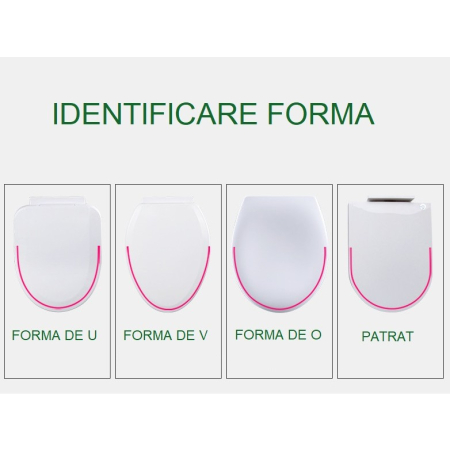 Capac de Toaleta cu Reductie 2 in 1, , pentru Copii si Adulti, Coborare Lenta si Silentioasa, Instalare Usoara, din PP5 , in Forma de V, Alb [1]
