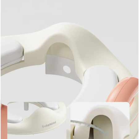 Capac WC cu Reductie, , pentru Copii, cu Manere, Model Ursulet, Plastic Durabil, Roz [2]