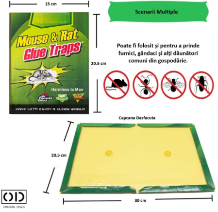 capcana adeziva soareci capcana sobolani fara otrava capcana lipicioasa pentru rozatoare capcana cu lipici puternic capcana rozatoare inofensiva capcana soareci eficienta capcana sobolani mare capcana anti rozatoare capcana neotravitoare pentru casa capcana ORIGINAL DEALS capcana adeziva pentru soareci si sobolani cu lipici foarte puternic capcana rozatoare fara otrava, sigura pentru copii si animale capcana mare pentru sobolani si soareci, dimensiune 20.5 x 30 cm capcana eficienta pentru soareci de interior si exterior capcana profesionala pentru combaterea rozatoarelor in gospodarie capcana adeziva reutilizabila sau de unica folosinta pentru daunatori solutie non-toxica pentru prinderea soarecilor si sobolanilor [5]