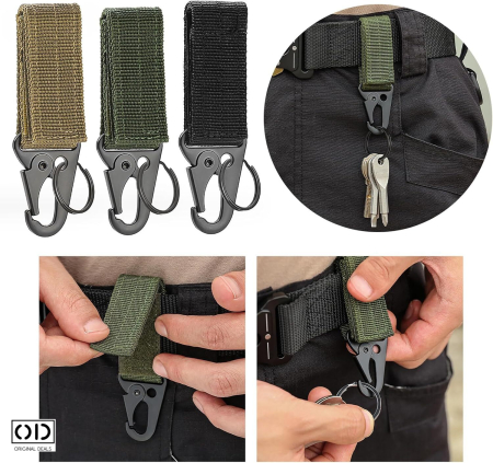 Protectie, Siguranta & Confort - Carabina Metalica cu Inel pentru Chei – Set 3 Camuflaj – ORIGINAL DEALS