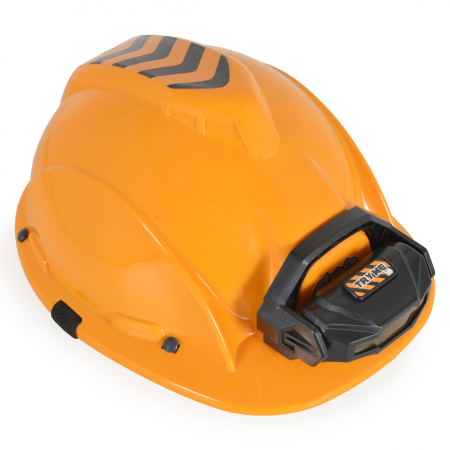 Casca Protectie cu Lanterna de Jucarie pentru Copii, , Material Plastic, Interactiv, Distractiv, 29.5x19.5x6.5 cm, Portocaliu [5]
