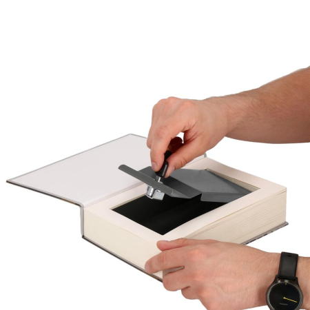 Caseta de valori, cutie metalica cu cheie, portabila, tip carte, London, 22x15.5x4.5 cm [5]