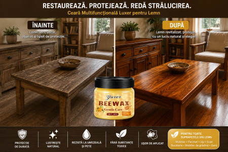 Ceara Naturala pentru Reconditionare, Hidratare si Lustruire Lemn si Mobilier, cu Extract din Miere, 80g, ORIGINAL DEALS [6]