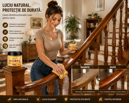 Ceara Naturala pentru Reconditionare, Hidratare si Lustruire Lemn si Mobilier, cu Extract din Miere, 80g, ORIGINAL DEALS [2]