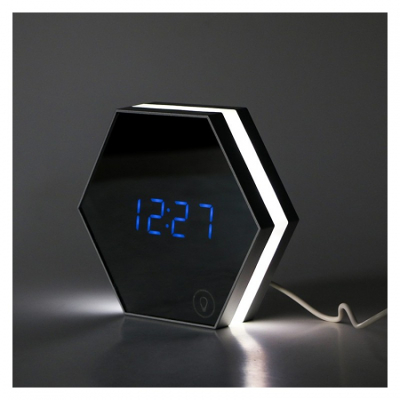 Ceas Digital cu Oglinda, Alarma, Termometru, Lumina de Veghe si Touch Screen [0]