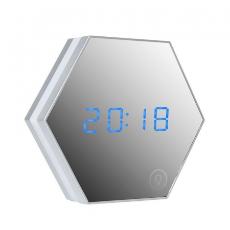Ceas Digital cu Oglinda, Alarma, Termometru, Lumina de Veghe si Touch Screen [3]