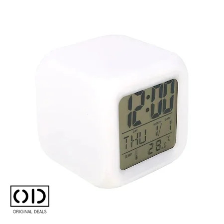 Ceas Digital Multifuntional cu Termometru, Alarma si Iluminare LED, 8 cm [10]