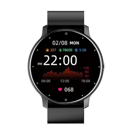 Ceas smartwatch si bratara fitness ZL02D, oxigen, ritm cardiac, pedometru, notificari, IP67, Compatibil cu Android/iOS, vibratii, multi sport, Negru [2]