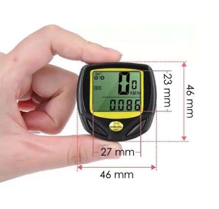 Ciclocomputer vitezometru wireless pentru bicicleta, 14 functii, negru [6]