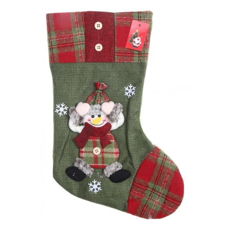 ✨TOATE PRODUSELE✨ - Ciorap Cadouri, ,cu model elf,verde, marimea 20x30 cm, textil, interior