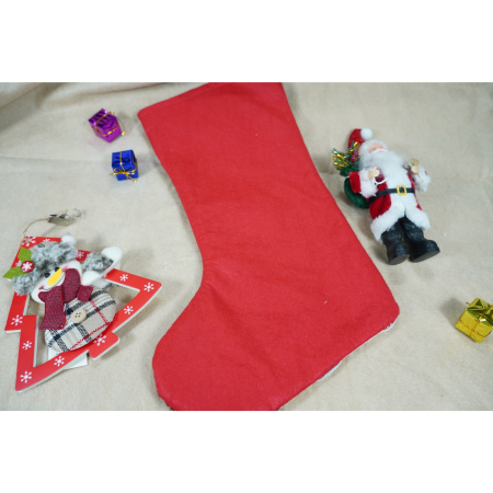 Ciorap Cadouri,,cu model om de zapada, rosu, marimea 20x40 cm, textil, interior [2]