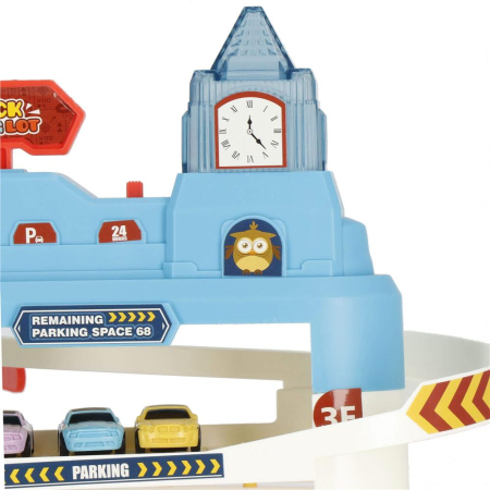 Circuit cu parcare pentru masinute, cu lumini si sunete, 6 masinute, cu nivele cu lift de urcare [7]