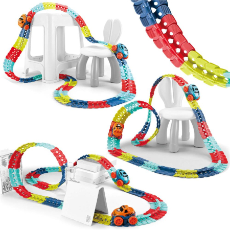 Circuit masinute Changeable Track, cu 184 de piese, pista configurabila [3]