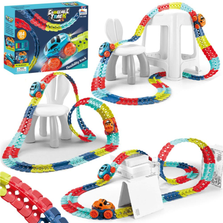 Circuit masinute Changeable Track, cu 184 de piese, pista configurabila [4]