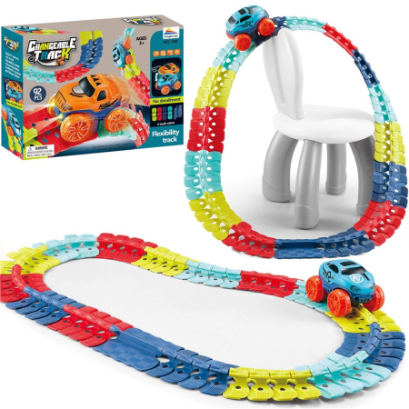 Circuit masinute Changeable Track, cu 92 de piese, pista configurabila [5]