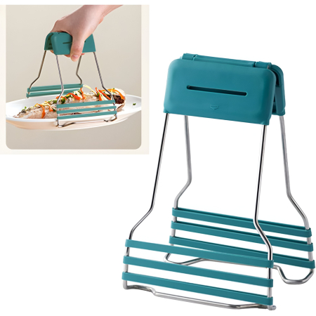 Clema pentru Boluri, , Anti-Alunecare, din Silicon, de Uz Casnic, Rezistent la Temperaturi Inalte, 17.6x11.5x5.15cm, Verde [4]