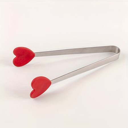 Cleste Creativ pentru Mancare, , Model Inimioare din Silicon, 14.5x3 cm, Rezistent la Temperaturi Inalte si Coroziune, Rosu [10]