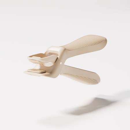 Ustensile pentru Bucătărie - Cleste pentru Boluri, , Anti-Alunecare, din ABS si Silicon, Extindere, pentru Oale, Tigai, de Uz Casnic, Rezistent la Temperaturi Inalte, 16x 10.5 x 3.6 cm Bej