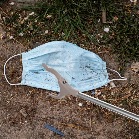 Cleste pentru Colectarea Deseurilor, , din Metal si Plastic, 77.5 cm, Fara Maini Murdare, Gri [4]