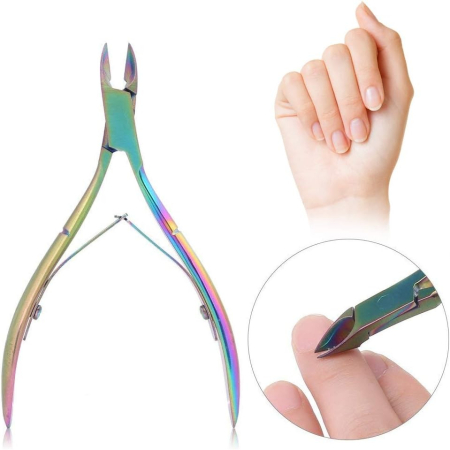 Cleste pentru Unghii si Cuticule, , din Otel Inoxidabil, Protectie Varf, 17 x 7 x 2 cm, Multicolor [2]