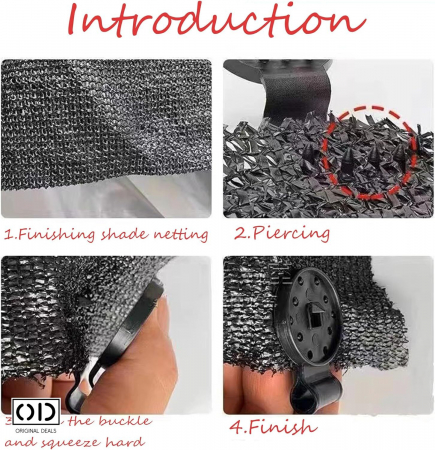 clipsuri fixare plasa umbrire, clipsuri plasa camuflaj, clipsuri plastic PVC, clipsuri rezistente UV, clipsuri prindere plasa gradina, clipsuri pentru plase de umbrire, clipsuri montaj plasa camuflaj, clipsuri prindere plasa camping, [7]