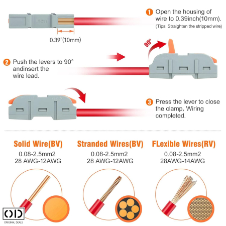 Conectori Electrice Rapizi 1 Cale – Set 50 Bucati – ORIGINAL DEALS [17]