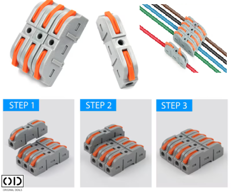 Conectori pentru Cabluri Electrice, Conexiune Rapida si Sigura, Compatibili cu Orice Tip de Cablu
