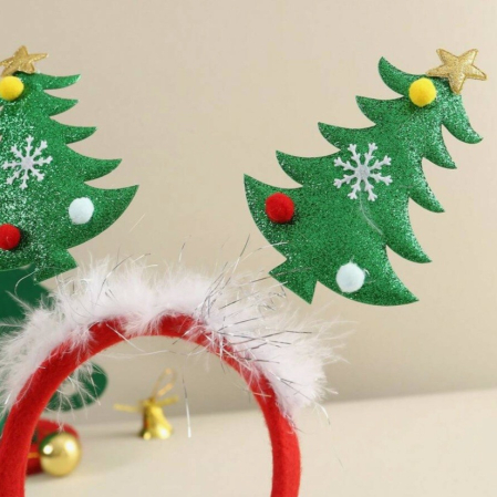 Coronita Decorativa, , Tema Craciun, 12 x 25 cm, Model Brazi de Craciun, Marime Universala, Multicolor [2]