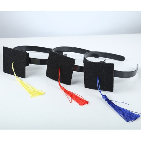 Coronita pentru Absolvent, , Bentita cu Toca, Marime Universala, Tematica Absolvire, Negru-Albastru [2]