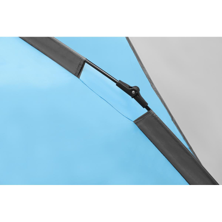 Cort camping 3 persoane, automat cu sistem pop-up, 2 intrari, 2000 mm, 210x180x140 cm, albastru [15]