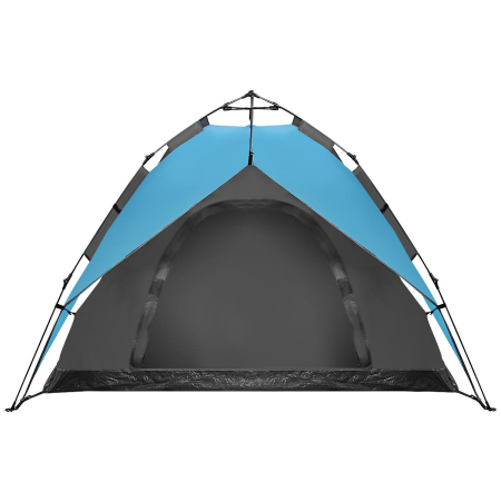 Cort camping 3 persoane, automat cu sistem pop-up, 2 intrari, 2000 mm, 210x180x140 cm, albastru [13]