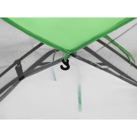 Cort camping 4 persoane cu antreu, protectie UV, impermeabil 3000 mm, 330x250x105 cm, gri [5]