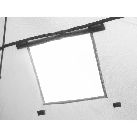 Cort camping 4 persoane cu antreu, protectie UV, impermeabil 3000 mm, 330x250x105 cm, gri [6]