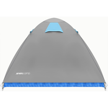 Cort camping iglu, 4 persoane, impermeabil, plasa anti-insecte, 240x210x130 cm, gri [4]