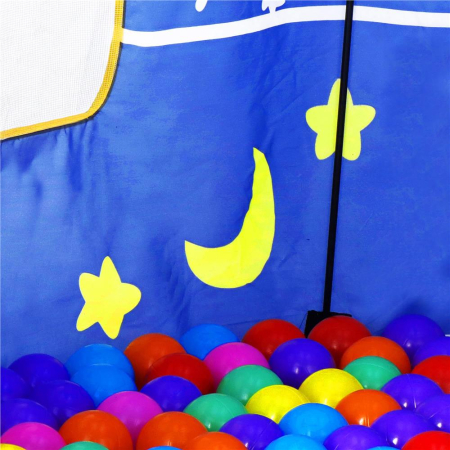 Cort Castel de joaca pentru copii, pliabil, 100x140 cm, albastru [9]