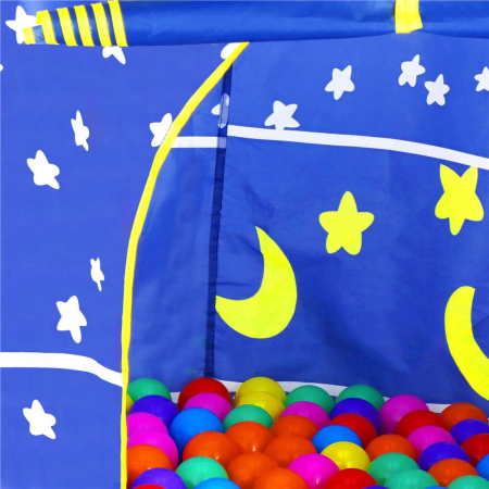 Cort Castel de joaca pentru copii, pliabil, 100x140 cm, albastru [8]