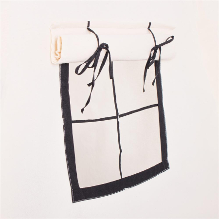 Cort copii Sersimo stil indian Teepee Tent cu fereastra, covoras gros si 2 perne, alb negru [6]