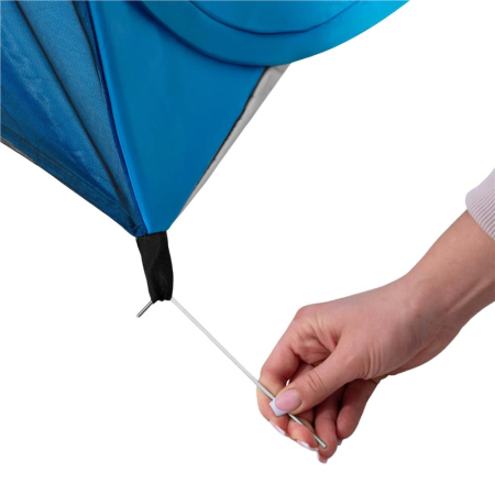 Cort plaja autoexpansibil POP-UP cu plasa ventilatie si protectie UV, 160x140x115 cm, albastru [13]