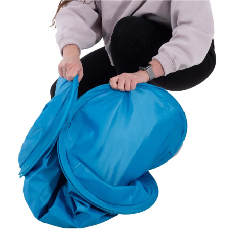 Cort plaja autoexpansibil POP-UP cu plasa ventilatie si protectie UV, 160x140x115 cm, albastru [11]