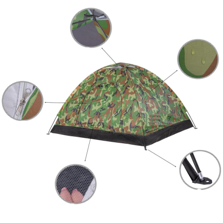 Cort plaja sau camping, impemeabil, cu protectie UV, 2 locuri, 200x150x110cm, camuflaj [12]