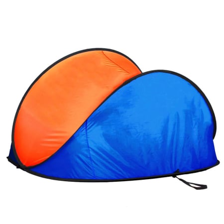 Cort plaja si picnic semi-deschis Sersimo, protectie UV, 200x120x110cm, portocaliu [2]