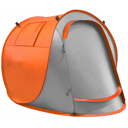 Corturi plaja - Cort plaja si picnic Sersimo, protectie UV, 210x130x90 cm, portocaliu gri