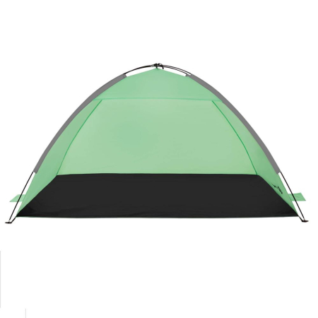 Cort plaja XXL semi-inchis cu protectie UV, podea izolanta, 210x120x112 cm, verde [5]