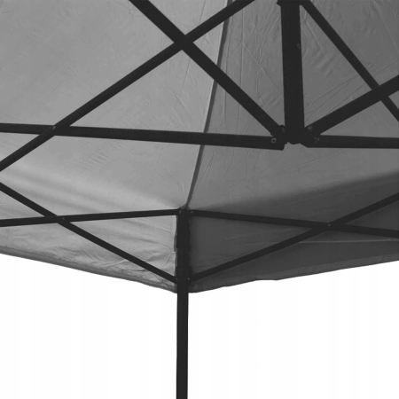 Cort tip pavilion cu 3 pereti laterali, structura solida otel si acoperis impermeabil PVC, 3x3 m cu inaltime reglabila, albastru [4]