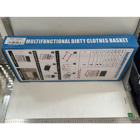 Cos de Rufe, , cu 2 Etaje, 4 Cosuri, Cadru de Otel Inoxidabil, 97x44x57 cm, Alb [5]