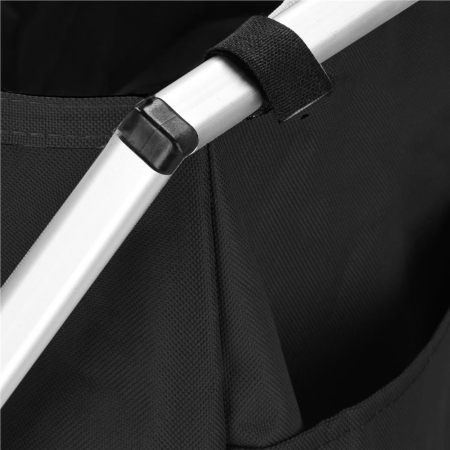 Cos de rufe cu 3 compartimente, cadru aluminiu, 68x40x60cm, 146 litri, negru [8]