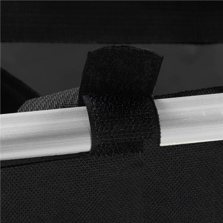 Cos de rufe cu 3 compartimente, cadru aluminiu, 68x40x60cm, 146 litri, negru [11]