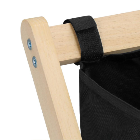 Cos de rufe cu 3 compartimente, cadru din lemn, 67x42x57 cm, 105 litri [12]