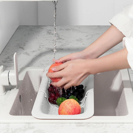 Cos de Scurgere pentru Chiuveta de Bucatarie, , Plastic, Telescopic, 36x20x5 cm, Alb [6]